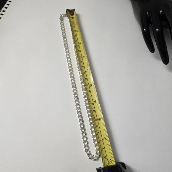 6.77 mm Sterling Silver 925 Cuban link Chain Necklace